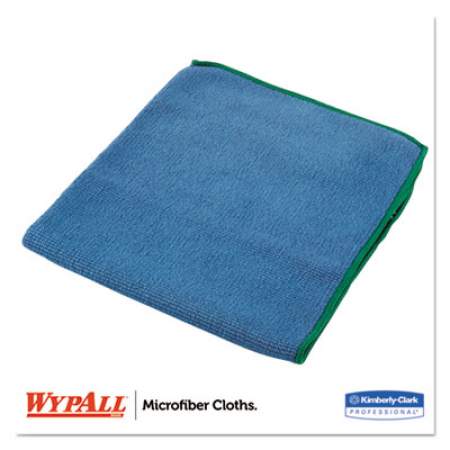 WypAll Microfiber Cloths, Reusable, 15 3/4 x 15 3/4, Blue, 24/Carton (83620CT)
