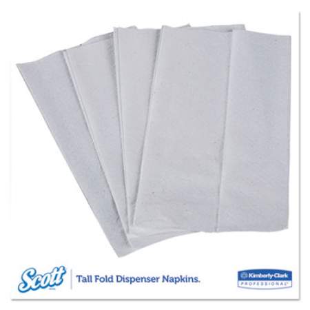 Scott Tall-Fold Dispenser Napkins, 1-Ply, 7 x 13.5, White, 500/Pack, 20 Packs/Carton (98710)