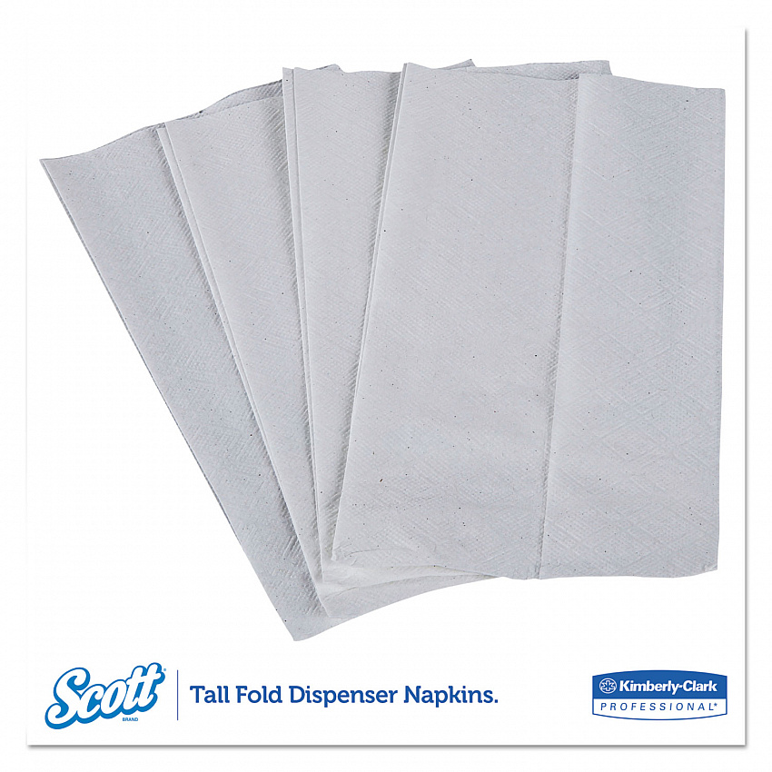 Tall-Fold Dispenser Napkins, 1-Ply, 7 x 13.5, White, 500/Pack, 20 Packs/Carton (98710)
