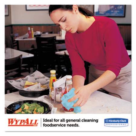 WypAll X70 Foodservice Towels, 1/4 Fold, 12 1/2 x 23 1/2, Blue, 300/Carton (05927)