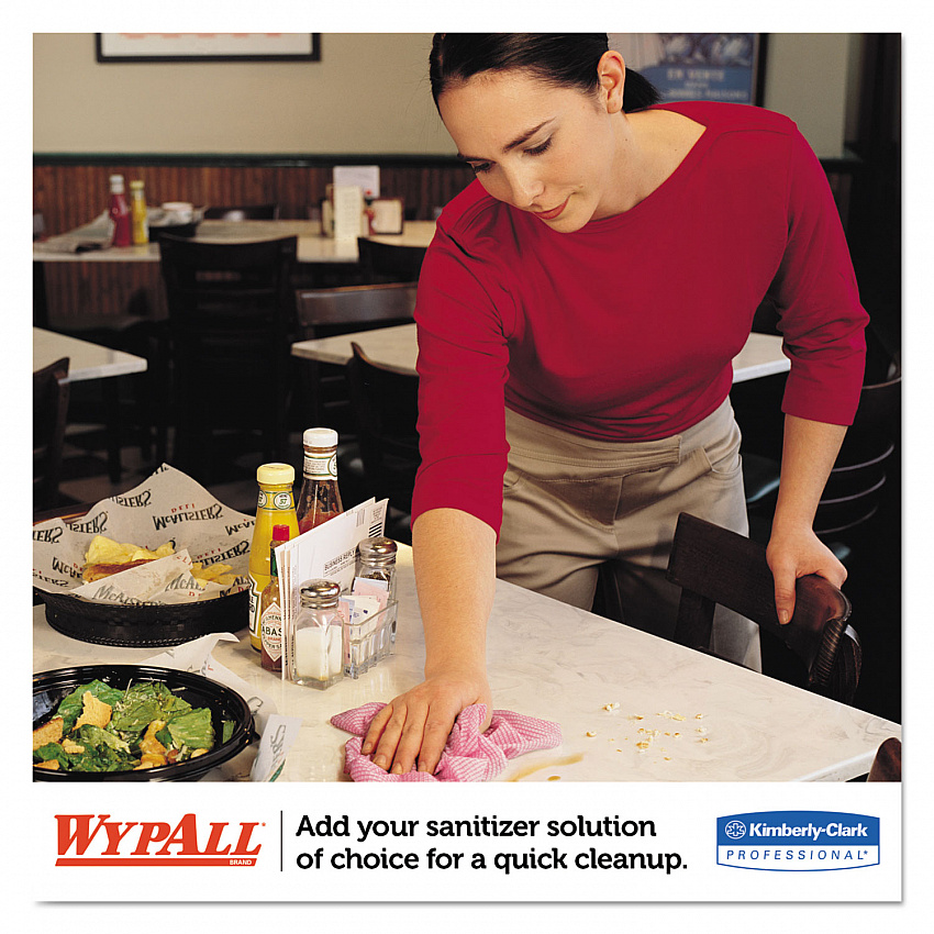 X70 Foodservice Towels, 1-Ply, 12.5 x 23.2, Red, 300/Carton (06354)