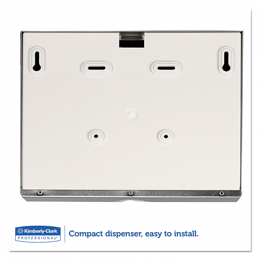 Windows Scottfold Compact Towel Dispenser, 10.6 x 4.75 x 9, Stainless Steel (09216)