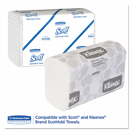 Scottfold Compact Towel Dispenser, 10.75 x 4.75 x 9, Pearl White (09217)