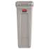 Rubbermaid Commercial Slim Jim Receptacle with Venting Channels, Rectangular, Plastic, 23 gal, Beige (354060BG)