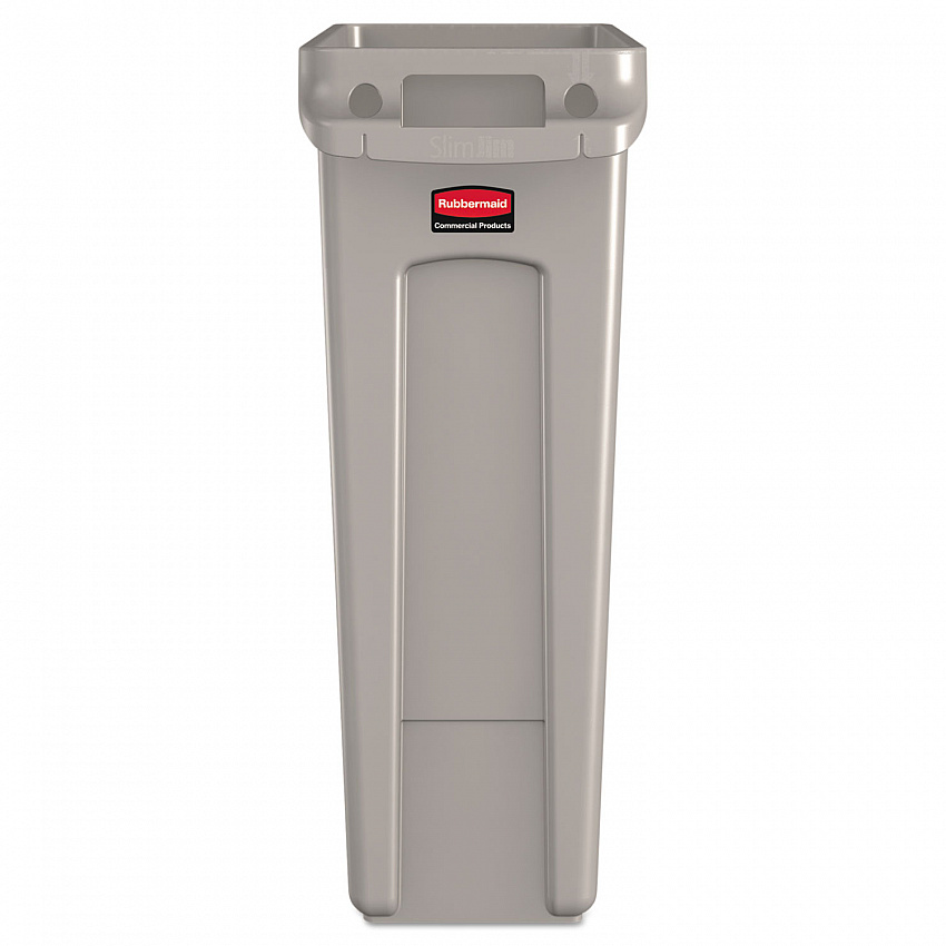 Slim Jim with Venting Channels, 23 gal, Plastic, Beige (354060BG)