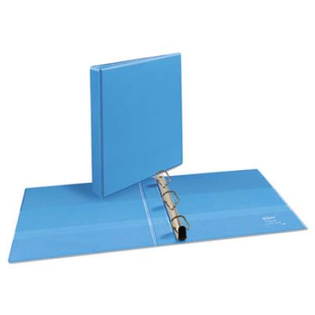 Avery Heavy-Duty Non Stick View Binder with DuraHinge and Slant Rings, 3 Rings, 1" Capacity, 11 x 8.5, Light Blue, (5301) (05301)