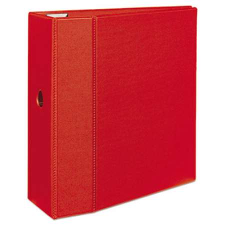 Avery Heavy-Duty Non-View Binder with DuraHinge, Locking One Touch EZD Rings and Thumb Notch, 3 Rings, 5" Capacity, 11 x 8.5, Red (79586)