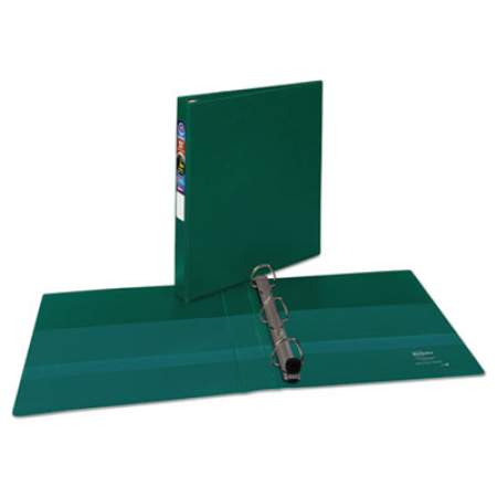 Avery Heavy-Duty Non-View Binder with DuraHinge and One Touch EZD Rings, 3 Rings, 1" Capacity, 11 x 8.5, Green (79789)