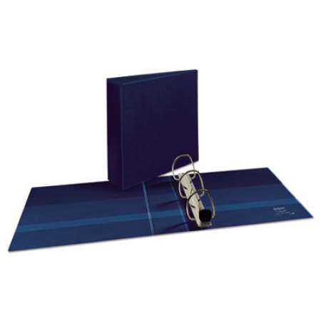 Avery Heavy-Duty View Binder with DuraHinge and Locking One Touch EZD Rings, 3 Rings, 3" Capacity, 11 x 8.5, Navy Blue (79803)