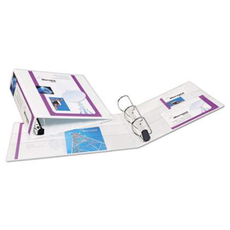 Avery Heavy-Duty Non Stick View Binder with DuraHinge and Slant Rings, 3 Rings, 3" Capacity, 11 x 8.5, White, (5604) (05604)