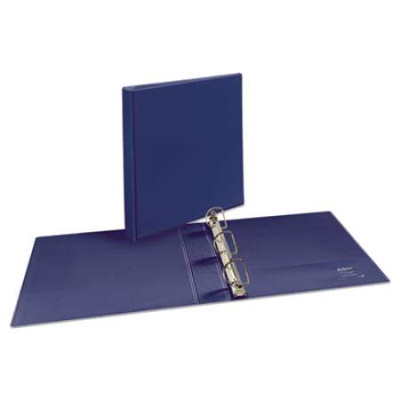 Avery Durable View Binder with DuraHinge and Slant Rings, 3 Rings, 1.5" Capacity, 11 x 8.5, Blue (17024)