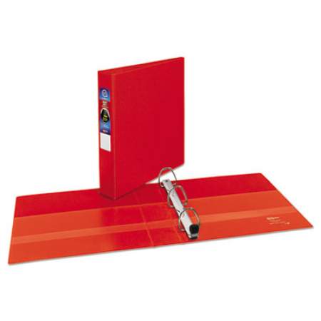 Avery Heavy-Duty Non-View Binder with DuraHinge and One Touch EZD Rings, 3 Rings, 1.5" Capacity, 11 x 8.5, Red (79585)