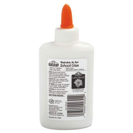 Elmer's Washable School Glue, 4 oz, Dries Clear (E304)