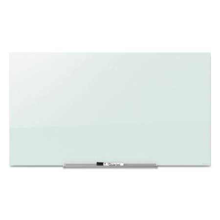Quartet InvisaMount Magnetic Glass Marker Board, Frameless, 50" x 28", White Surface (G5028IMW)