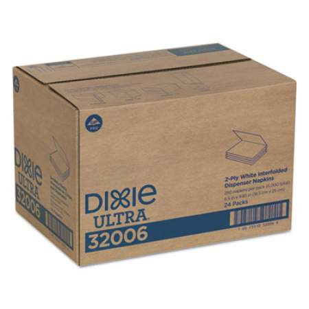 Dixie Interfold Napkin Refills Two-Ply, 6 1/2" x 9 7/8", White, 6000/Carton (32006)