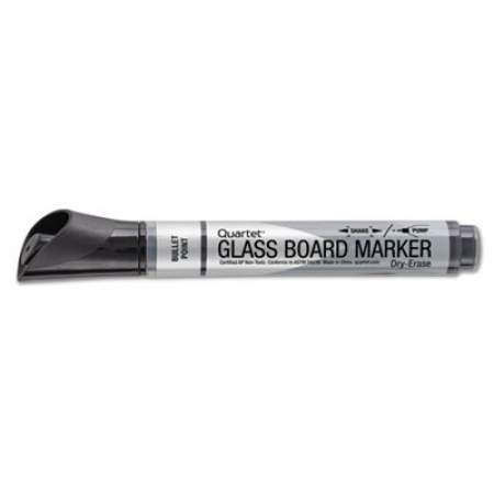 Quartet Premium Glass Board Dry Erase Marker, Broad Bullet Tip, Black, Dozen (79553)