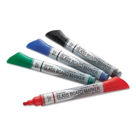 Quartet Premium Glass Board Dry Erase Marker, Broad Bullet Tip, Assorted Colors, 4/Pack (79552)