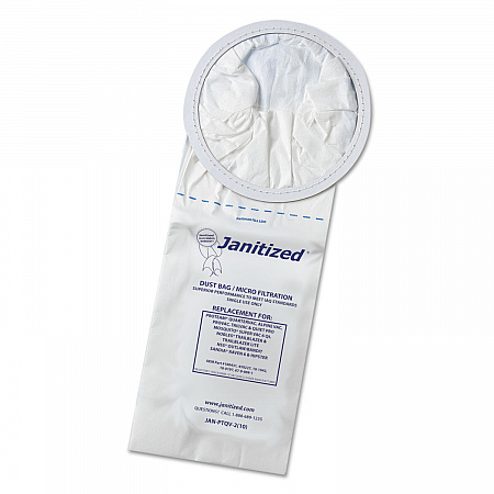 Vacuum Filter Bags Designed to Fit ProTeam 6 qt QuarterVac, 100/Carton (JANPTQV2)