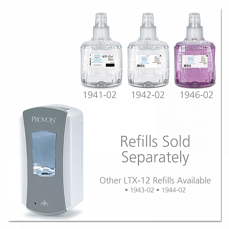 LTX-12 Dispenser, 1,200 mL, 5.75 x 3.38 x 10.63, Gray/White, 4/Carton (197104CT)