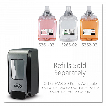 FMX-20 Soap Dispenser, 2 L, 6.5 x 4.7 x 11.7, Black/Chrome, 6/Carton (527106)