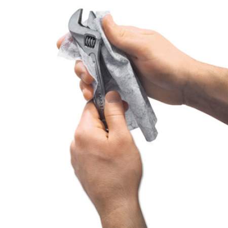 GOJO Scrubbing Towels, Hand Cleaning, Silver/Yellow, 10 1/2 x 12, 72/Bucket, 6/Carton (639606)