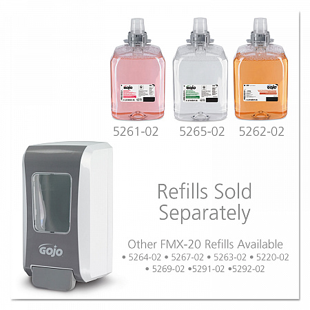 FMX-20 Soap Dispenser, 2 L, 6.5 x 4.7 x 11.7, White/Gray, 6/Carton (527006)