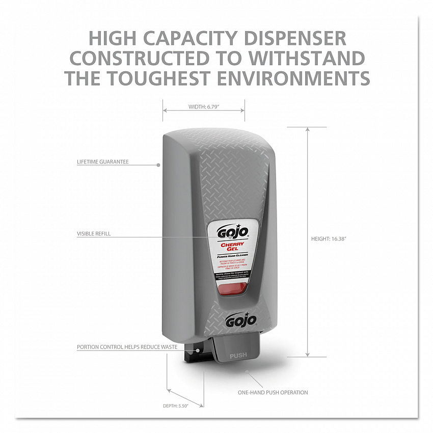 PRO 5000 Hand Soap Dispenser, 5,000 mL, 9.31 x 7.6 x 21.2, Gray (750001)