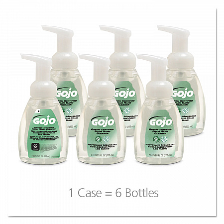 Green Certified Foam Soap, Fragrance-Free, 7.5 oz, 6/Carton (571506CT)