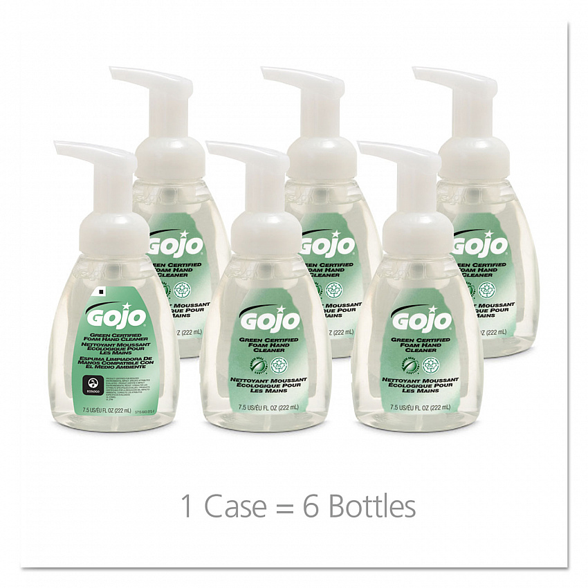 Green Certified Foam Soap, Fragrance-Free, 7.5 oz, 6/Carton (571506CT)
