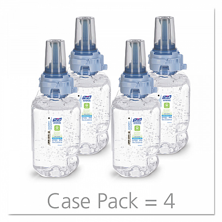 Advanced Hand Sanitizer Green Certified Gel Refill, For ADX-7 Dispensers, 700 mL, Fragrance-Free, 4/Carton (870304CT)