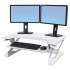 WorkFit by Ergotron WorkFit-T Sit-Stand Desktop Workstation, 35" x 22" x 20", White (33397062)