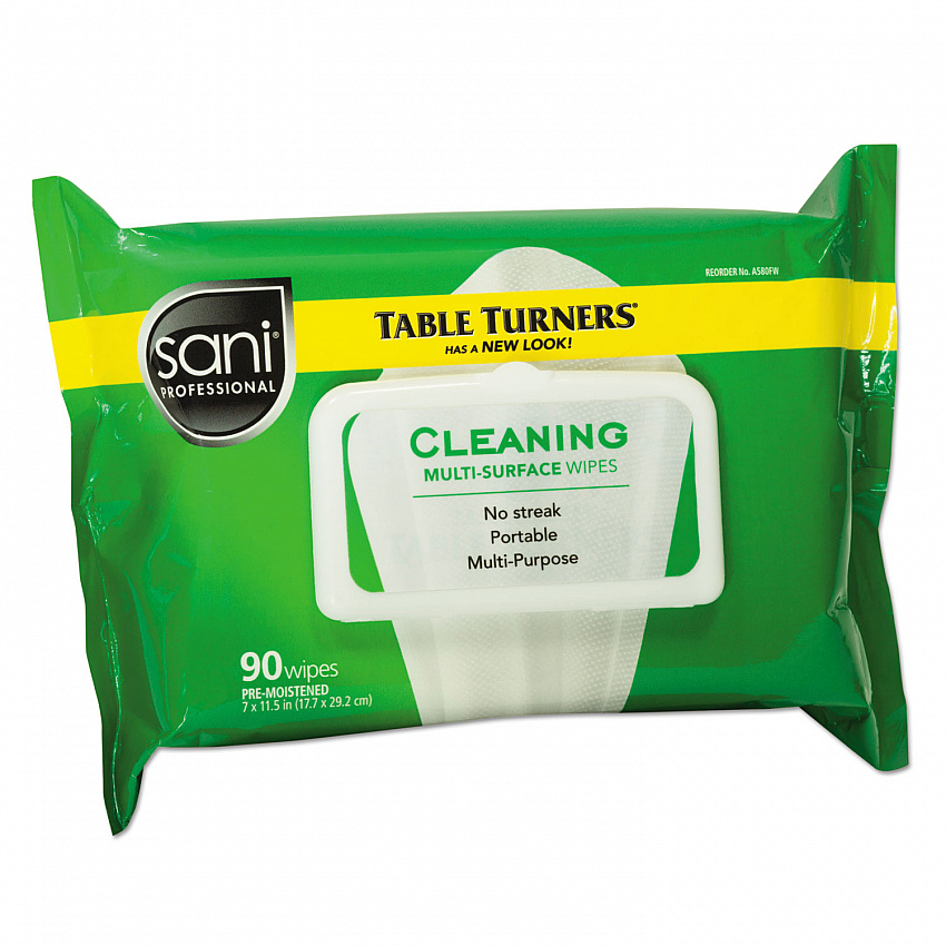Multi-Surface Cleaning Wipes, 1-Ply, 11.5 x 7, Fresh Scent, White, 90 Wipes/Pack, 12 Packs/Carton (A580FW)