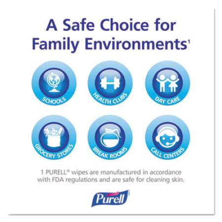 PURELL Hand Sanitizing Wipes, 7 x 6, Alcohol Free, Fresh Scent, 20/Pack, 28/Carton (912428CMRCT)