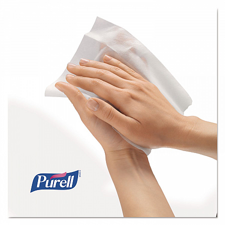 Hand Sanitizer Wipes Wall Mount Dispenser, 1,200/1,500 Wipe Capacity, 13.3 x 11 x 10.88, White (901901)