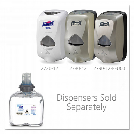 Advanced Hand Sanitizer E3-Rated Foam, 1,200 mL Refill, Fragrance-Free, 2/Carton (539302)