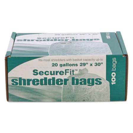 AbilityOne 8105013994791, Heavy-Duty Shredder Bags, 20 gal Capacity, 100/BX