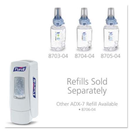PURELL ADX-7 Dispenser, 700 mL, 3.75 x 3.5 x 9.75, White (872006)