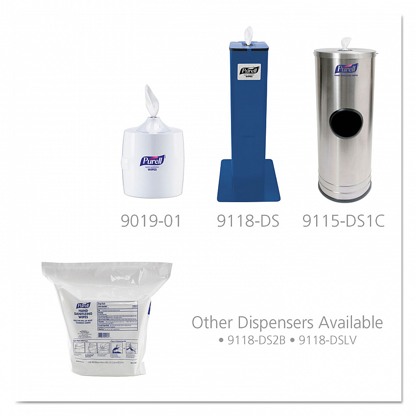 Hand Sanitizing Wipes, 6 x 8, Fresh Citrus Scent, White, 1,200/Refill Pouch, 2 Refills/Carton (911802)