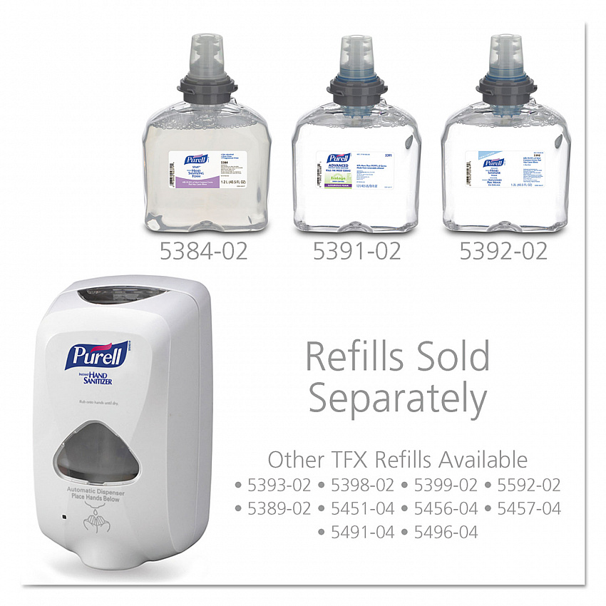 TFX Touch Free Dispenser, 1,200 mL, 6.5 x 4.5 x 10.58, Dove Gray (272012)
