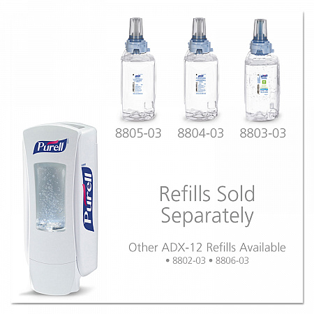 ADX-12 Dispenser, 1,200 mL, 4.5 x 4 x 11.25, White, 6/Carton (882006)