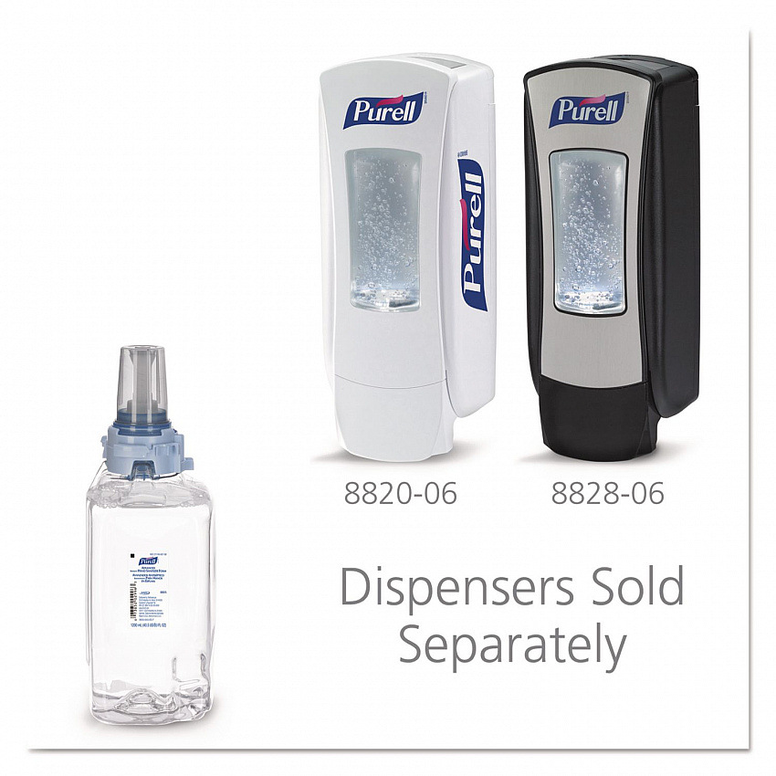 Advanced Hand Sanitizer Foam, For ADX-12 Dispensers, 1,200 mL Refill, Fragrance-Free, 3/Carton (880503)
