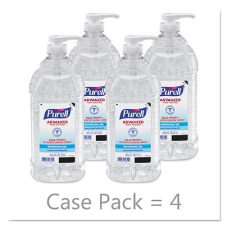 PURELL Advanced Refreshing Gel Hand Sanitizer, 2 L Pump Bottle, Clean Scent, 4/Carton (962504CT)