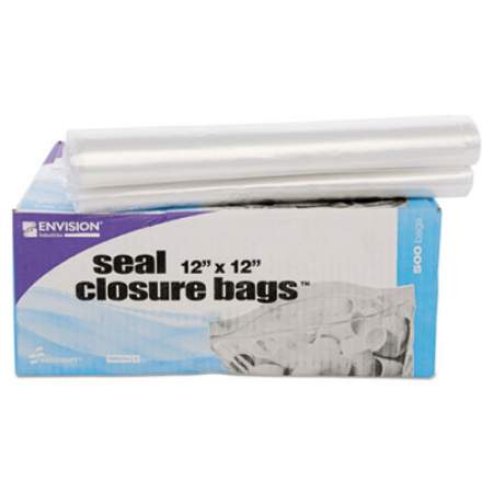 Stout by Envision Seal Closure Bags, 2 mil, 12" x 12", Clear, 500/Carton (ZF008C)