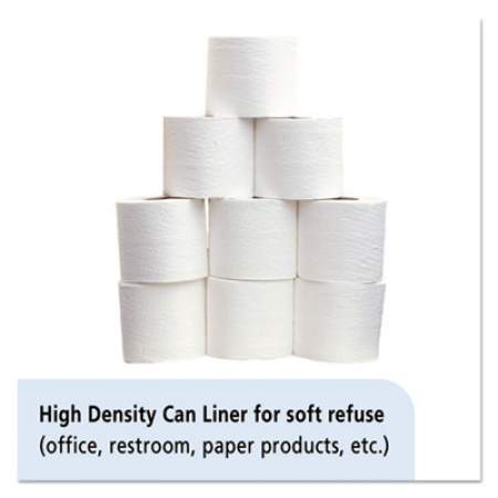 AbilityOne 8105015574972, SKILCRAFT High Density (HDPE) Coreless Roll Can LinersNatural, 30 gal, 10 microns, 30" x 37", Natural, 500/Box
