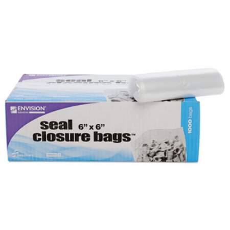 Stout by Envision Seal Closure Bags, 2 mil, 6" x 6", Clear, 1,000/Carton (ZF002C)