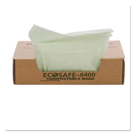 Stout by Envision EcoSafe-6400 Bags, 32 gal, 0.85 mil, 33" x 48", Green, 50/Box (E3348E85)