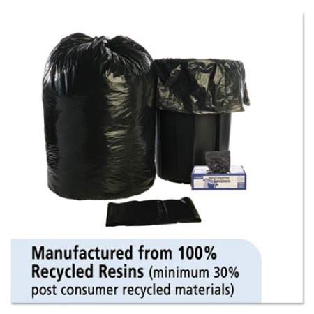 Stout by Envision Total Recycled Content Plastic Trash Bags, 56 gal, 1.5 mil, 43" x 49", Brown/Black, 100/Carton (T4349B15)