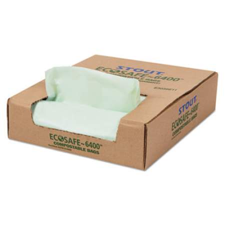 Stout by Envision EcoSafe-6400 Bags, 30 gal, 1.1 mil, 30" x 39", Green, 48/Box (E3039E11)