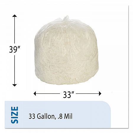 8105015171353, SKILCRAFT Low-Density Trash Can Liners, 33 gal, 0.8 mil, 33