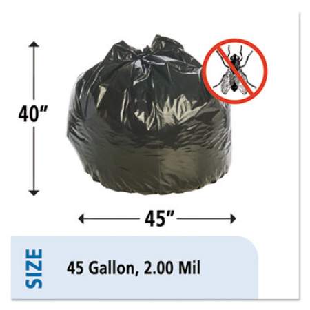 AbilityOne 8105015346819, SKILCRAFT Insect Repellent Trash Bags, 45 gal, 2 mil, 40 x 45, Black, 65/Box